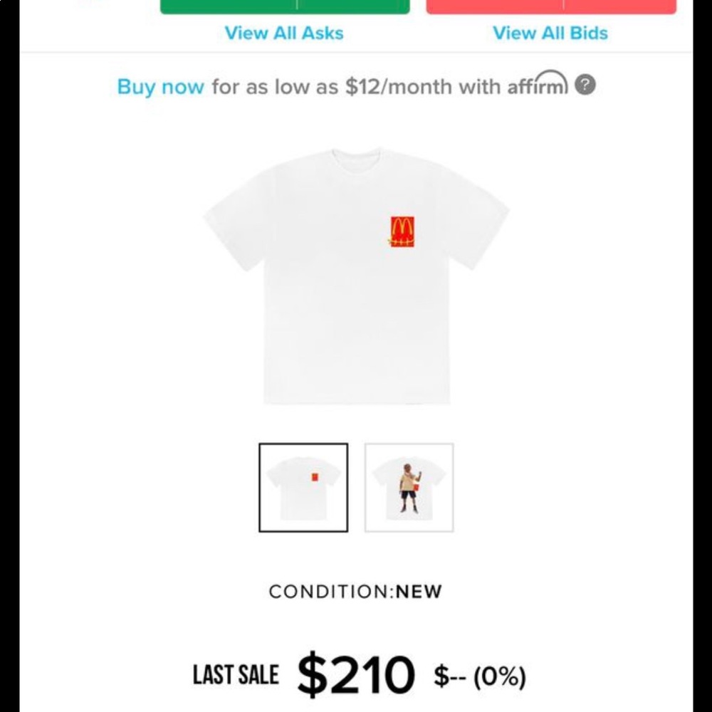 Travis Scott x McDonald’s Action Figure Tee